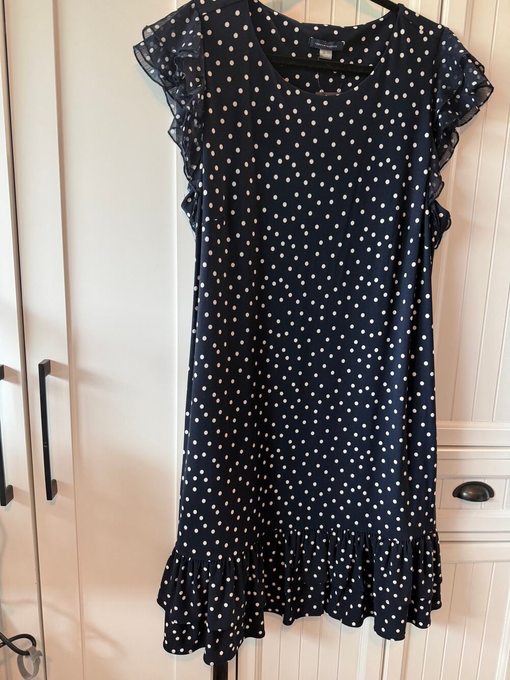Tommy Hilfiger Chiffon Flutter Sleeve Dress sz 16 NWT